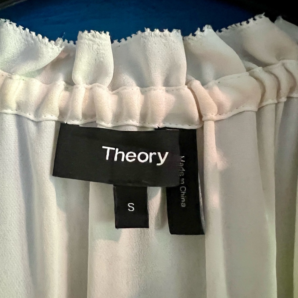 Theory Ivory Silk Dessie Blouse - Picture 4 of 4
